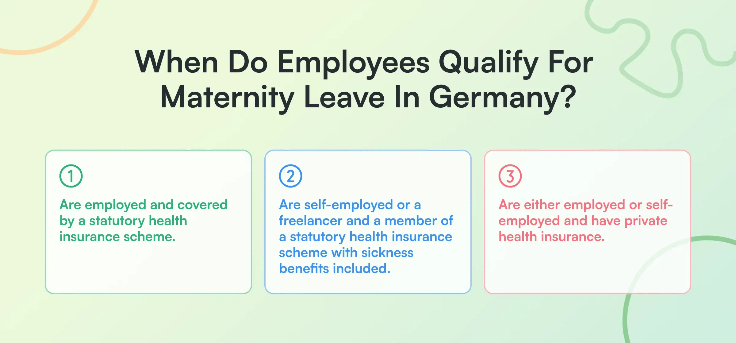 when do employees qualify for maternity leave in Germany